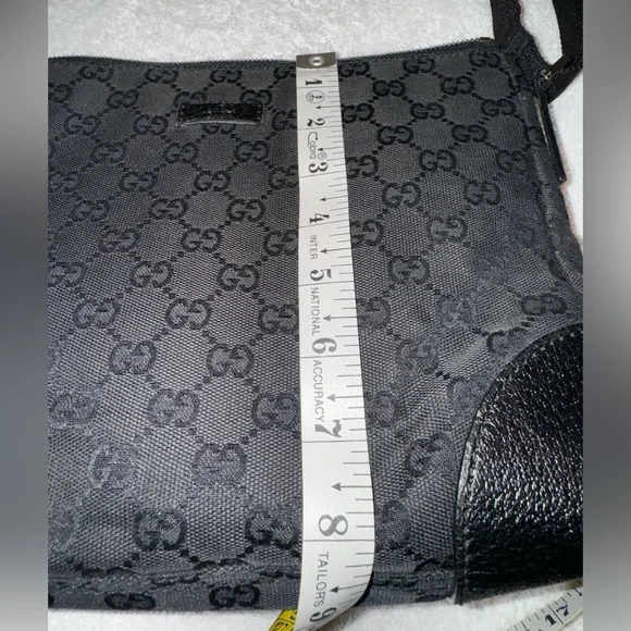 GUCCI GG Canvas/Leather Shoulder Bag Black. - Picture 12 of 15
